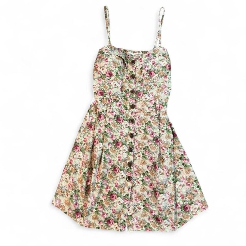 Poetry Floral button up‎ mini dress with adjustable straps. Size: XL